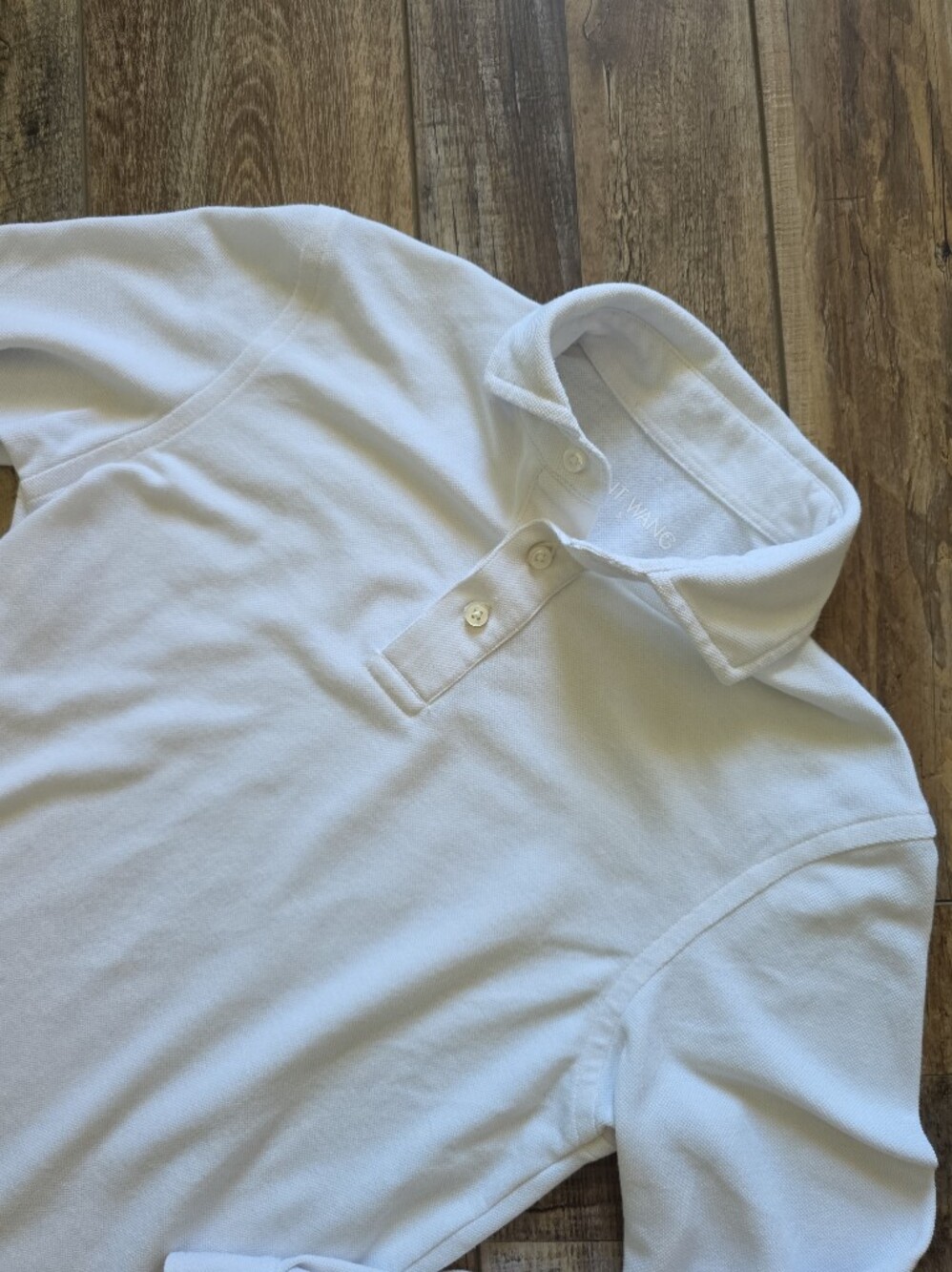Kent Wang - Long Sleeve Rugby Polo Shirt - Size S - White
